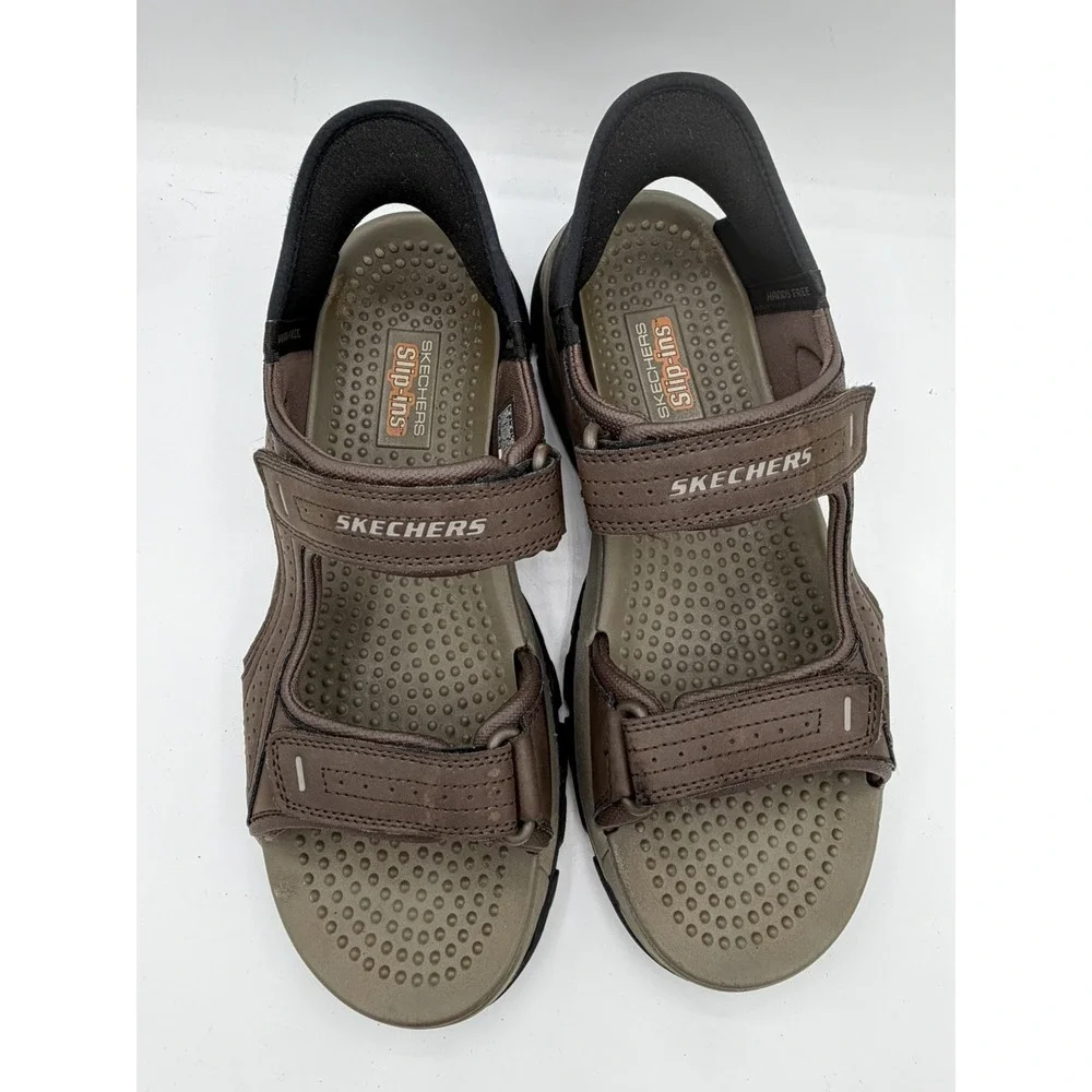 Skechers Tresmen Reece Slip In Men's Sandals Chocolate Brown SN205289 Size 9